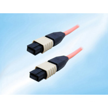 Singlemode / cable múltiple del cable del remiendo de la fibra óptica, MTP MPO-Estilo, 12 filamento, sin los pernos, 9/125, 1 metro